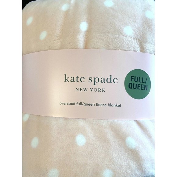 NEW KATE SPADE NEW YORK 98" x 92" FULL/QUEEN FLEEC - Picture 2 of 6